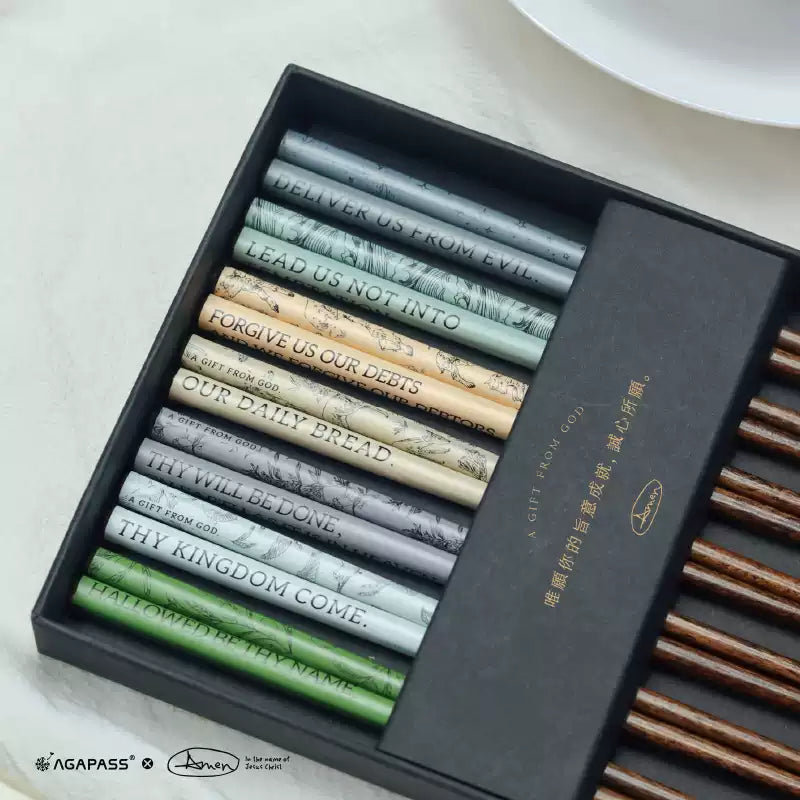 Agapass May You Come Natural Wooden Chopsticks Gift Box