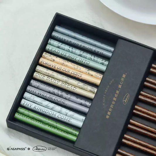 Agapass May You Come Natural Wooden Chopsticks Gift Box